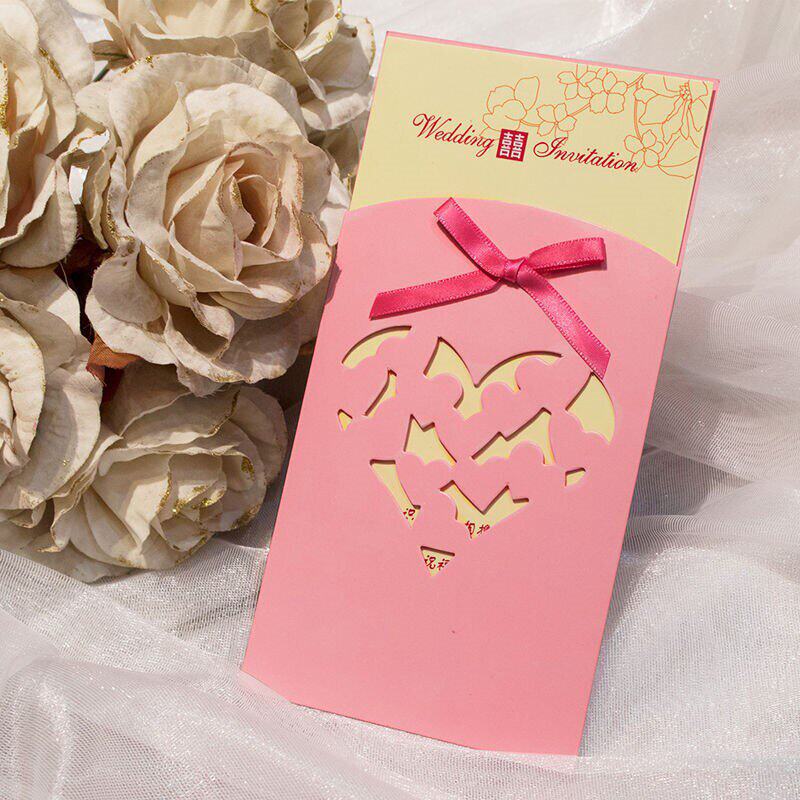 50张装2019创意结婚请帖韩式婚礼请柬定制喜帖欧式网红婚庆可打u.