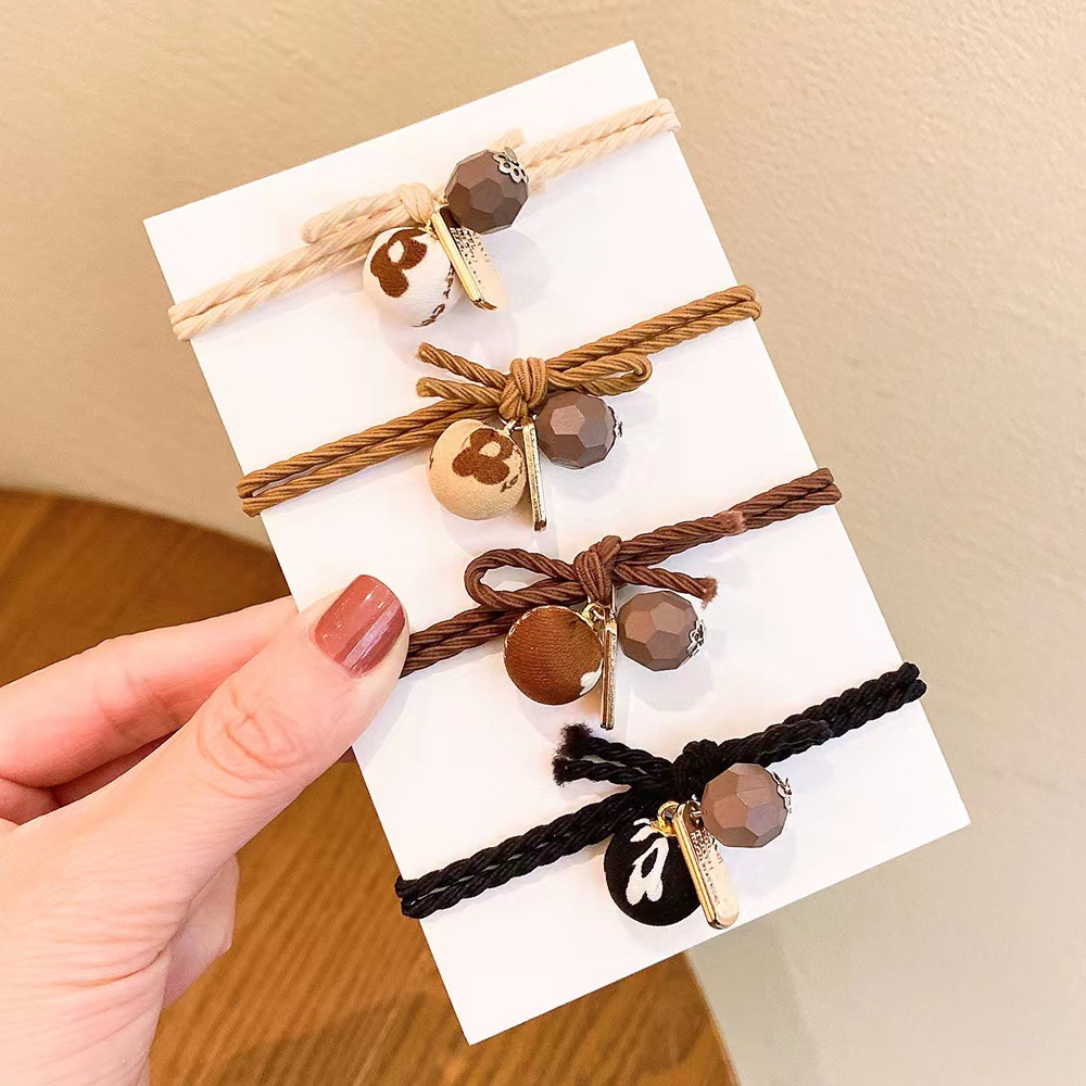 小皮筋ins风高颜值打结手工头绳布艺森系橡皮筋高弹力发圈发饰