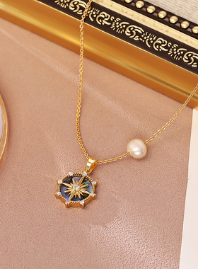 时尚个性潮百搭气质锆石星芒项链