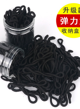 高弹力黑色毛线头绳扎头发橡皮筋发圈成人女简约百搭马尾发绳发饰