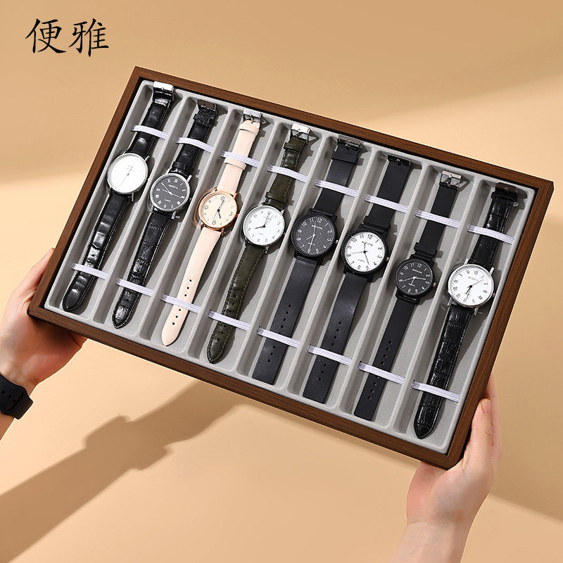 便雅黑胡桃色纹10位手表盘