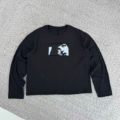 Erole 贴布绣印花长袖 低俗小说 肌理软糯坑条