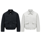 Erole 24aw消光褶皱纹理塔丝隆防水尼龙夹克拉链通勤cleanfit外套