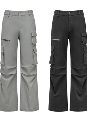 Erole 24aw碳磨活页多形态战术工装裤直筒微喇cleanfit口袋长裤