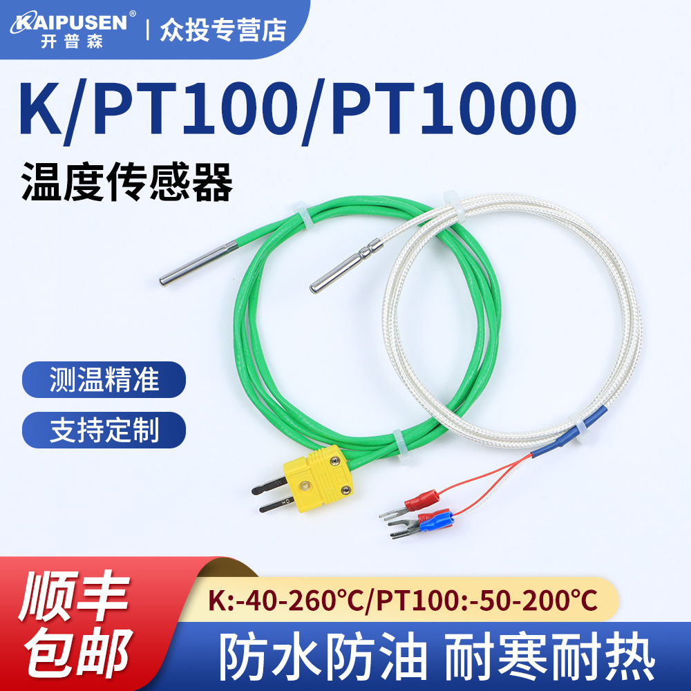 PT100温度传感器两线探头A级双线