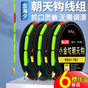 铜头七星漂小金砣朝天钩线组套装鱼线主线野钓传统钓鱼成品不挡口