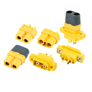 XT60E1锂电池连接器公头 XT60H母头 XT60U母头带线航模插件镀金