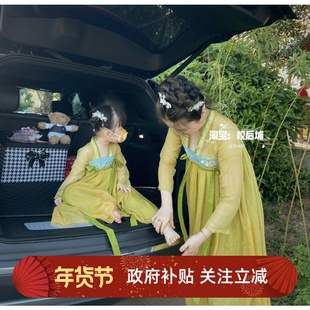 亲子装女童汉服母女装国风春夏2025新日常连衣裙中国古风襦裙儿童