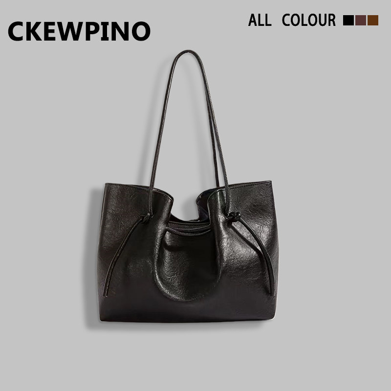 CK品牌高级感小众复古托特包女2025秋冬新款大容量单肩包时尚包