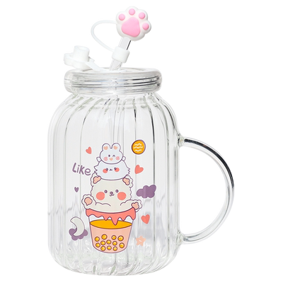 高硼硅玻璃舒适把手玻璃吸管