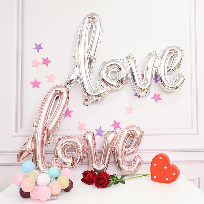 惊喜表白love我爱你字母气球婚房装饰布置婚庆用结婚大号连体LOVE