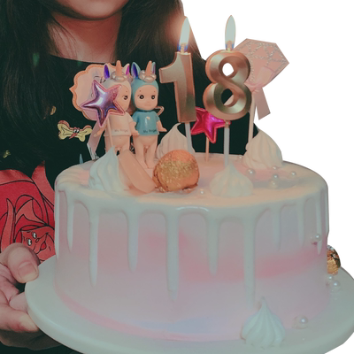 金色ins派对蛋糕装扮数字蜡烛