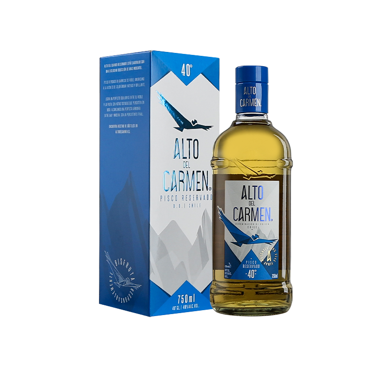 卡曼之巅蓝瓶皮斯科白兰地ALTO DEL智利原瓶进口洋酒调酒正品行货