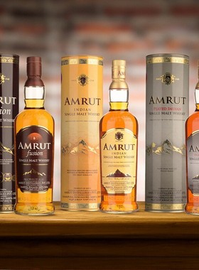 阿目Amrut 印度经典单一麦芽威士忌700ml 印度黑麦泥煤原桶威士忌
