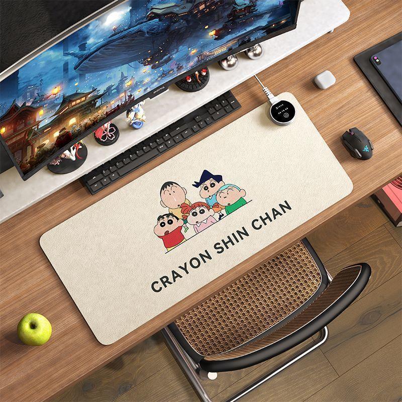 加热鼠标垫开关超大发热暖手桌垫办公室书桌面工位电脑桌电热垫子