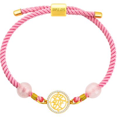SIMPLEJOYS粉水晶开运手绳女国潮