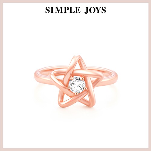 SIMPLEJOYS925银星星开口戒指