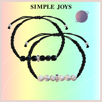 SIMPLEJOYS彩虹暗号黑白情侣手链
