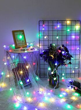 Led lights romantic bedroom decorating light string of stars