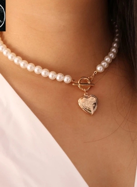 Love pearl necklace elegant accessories for women优雅项饰