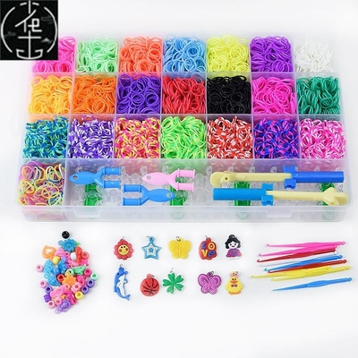 loom bands rainbow handwoven diy rubber band bracelet set u