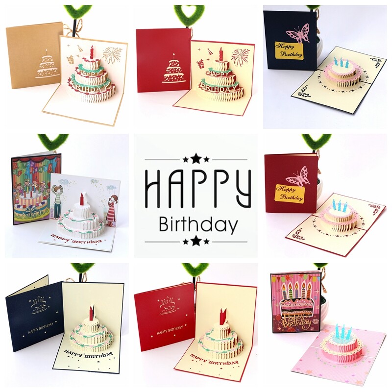 birthday card stereo music gift greeting card thank 贺卡