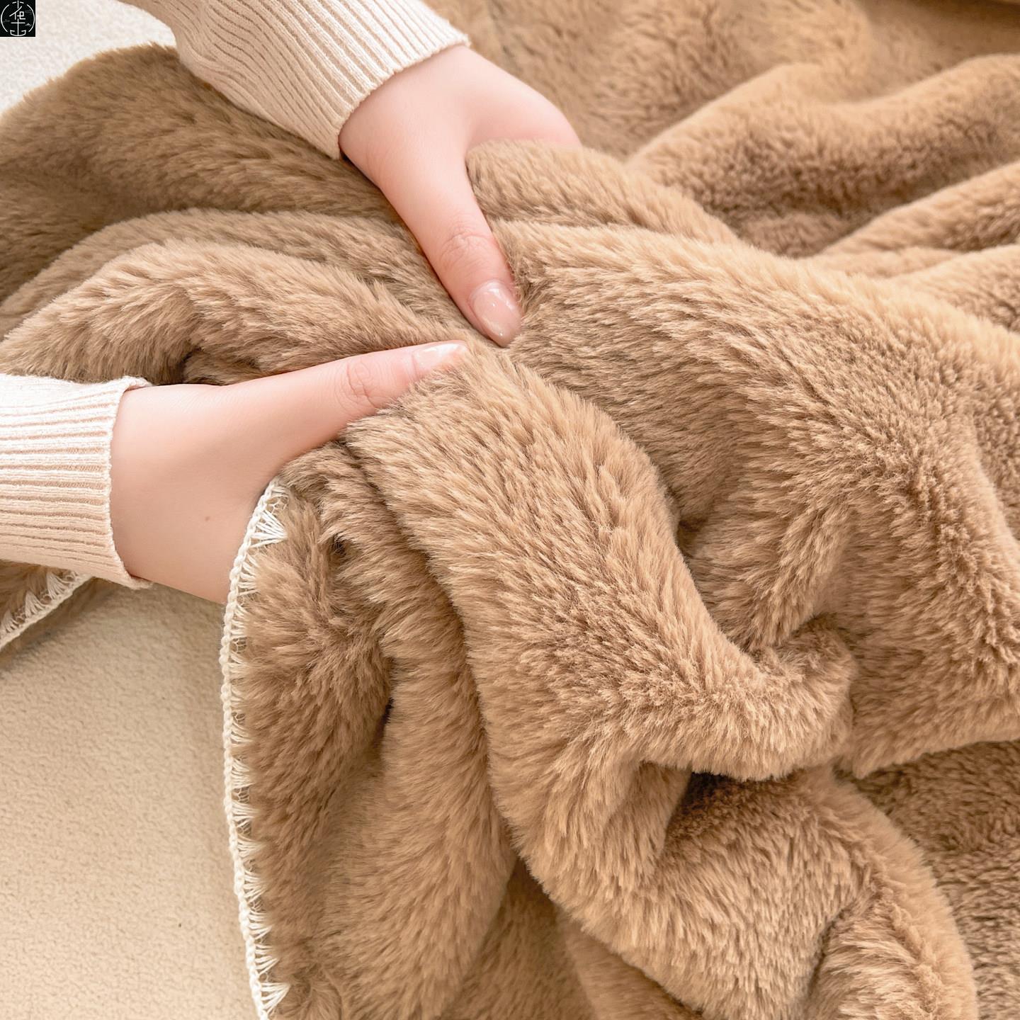 Warm Cashmere Fleece Blanket Bed Cover Blankets coverlet毛毯 - 实物图