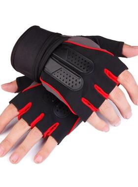 fitness gloves men's half-finger anti-skid gym bar armband w