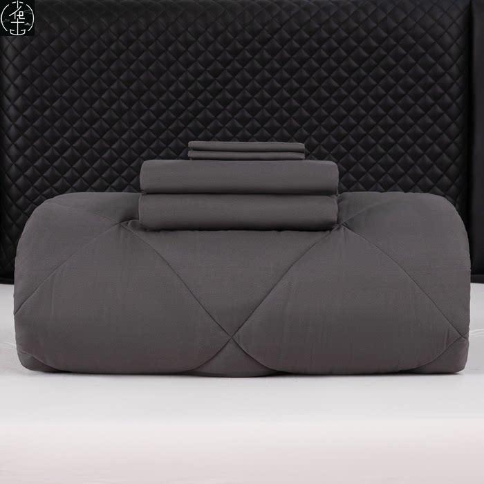 4/5pc Bed Fitted Sheet＋Flat Sheet＋pillowcase＋duvet Quilts - 实物图