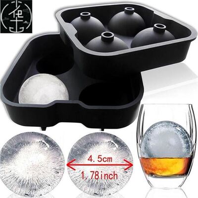 Big Round Crystal-Clear Ice Cube Ball Maker Mold Cookie Tray