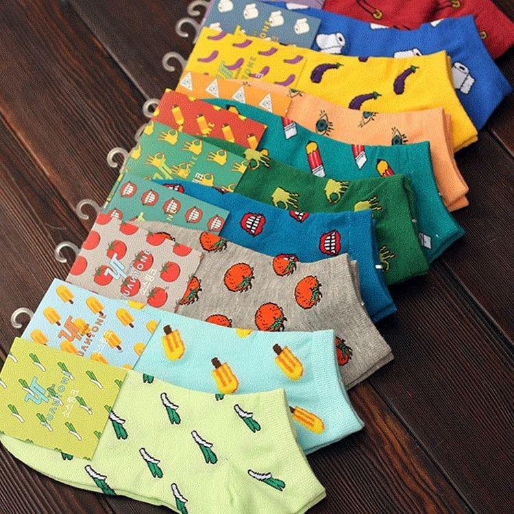 korea cotton lovers socks cute pattern sock korean version