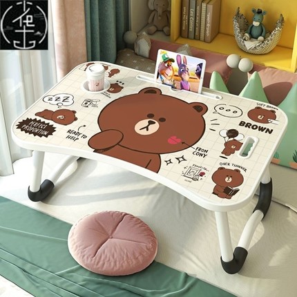 Small table on the bed, folding dormitory computer table电脑