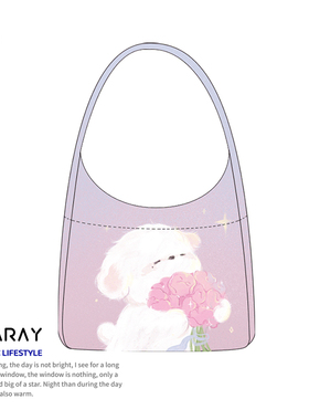 尼睿新款单肩包可爱小狗帆布包日常通勤百搭大容量包女生礼物Q286