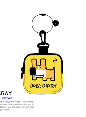 尼睿x吃盐的鱼 可爱小狗零钱包原创插画拉链耳机包个性包包挂饰