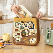 咖啡猫咪卡通保温袋铝箔加厚便当包上班族带饭手提保温餐袋Q131