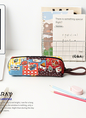 小众不装款笔袋女孩可爱卡通收纳小包便携拉链学生手拎文具袋Q324