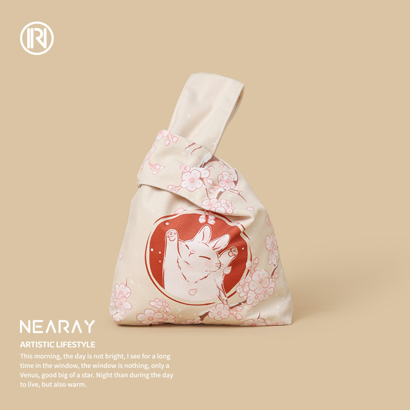 尼睿新款兔子手腕包原创插画手提袋定制印花帆布包可爱小手机包AI,箱包皮具/热销女包/男包,通用款女包,淘宝优惠券,粉丝福利购,淘宝优惠卷