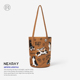 尼睿新款 小众水桶包原创可爱小狗单肩包日常通勤品质帆布包女Q62