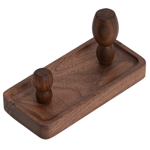 远舍胡桃木晾壶架家用实木盖置磁吸壶盖托茶壶架紫砂壶茶具零配件