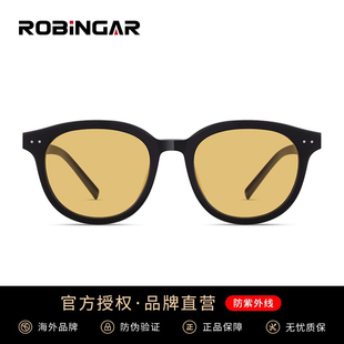 GM墨镜女高级感ins黄色眼镜男款遮阳镜带度数太阳镜开车防紫外线