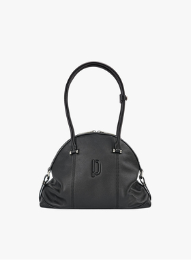 PECO小丑软壳波士顿包2025秋冬新款植鞣皮手提斜挎包复古保龄球包