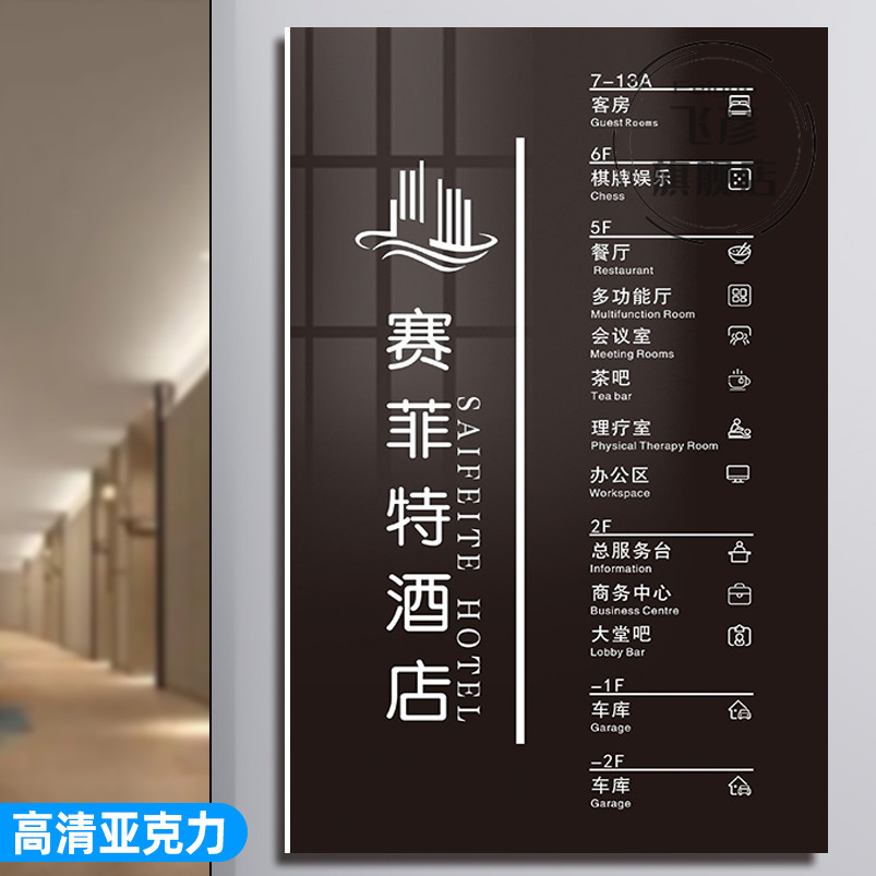 楼层索引牌创意高档亚克力