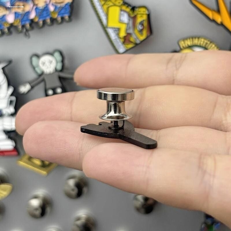 冰箱贴改徽章变磁铁胸针转换器磁吸蝴蝶扣平头卡帽可拆卸通用扣3M