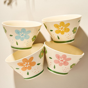 斗笠碗家用2025新款5英寸大号高颜值漂亮水果碗个人专用饭碗面碗