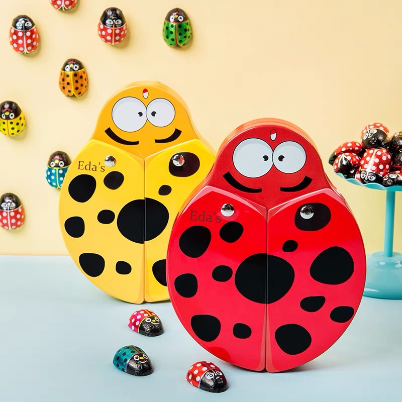 意大利进口艾达的世界纯可可脂牛奶巧克力红色瓢虫朱古力年货礼盒