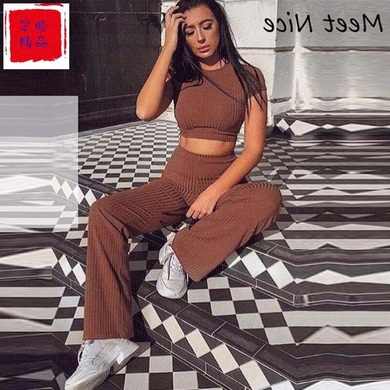 2 Two Piece Set Women Ribbed O Neck Crop Top and Long Pants在类目 女装/女士精品, 大码女装中 - 来自Buy2taobao.com提供专业的淘宝代购服务