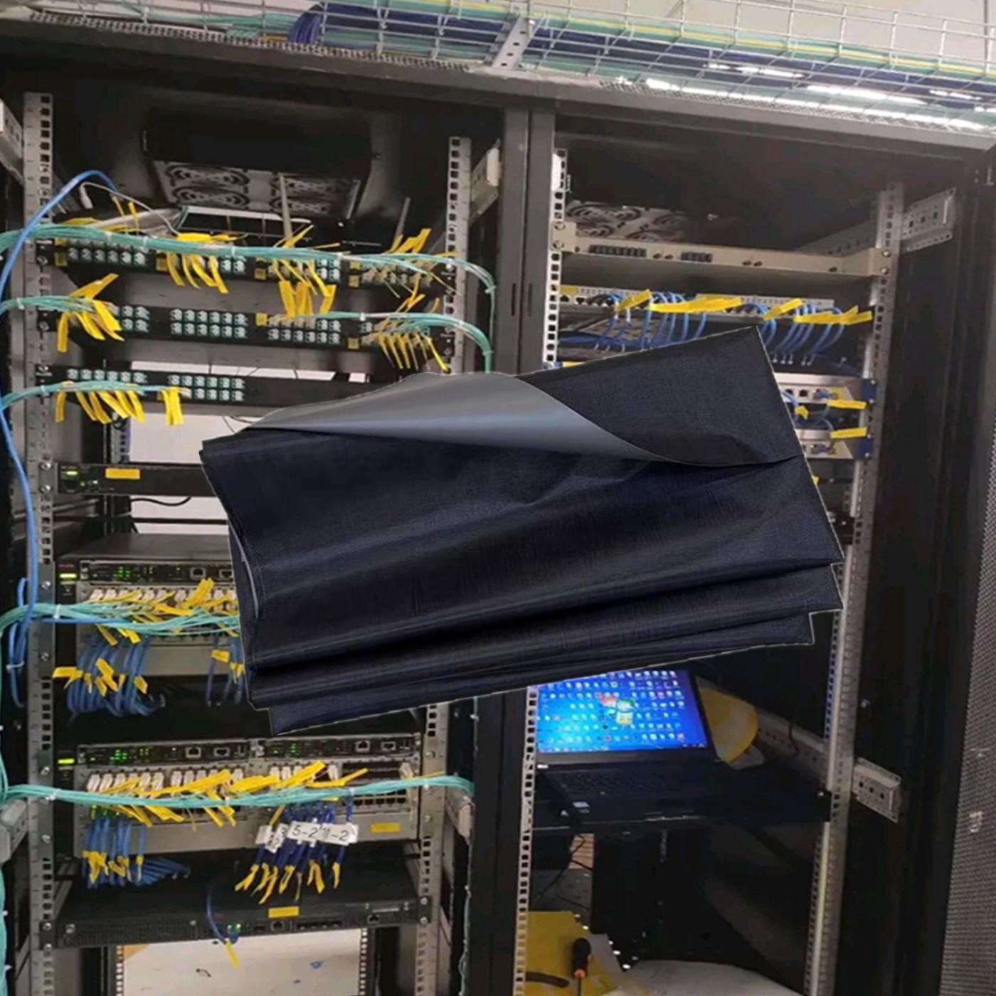 办公室配电房网络交换机专用防辐射布盖机箱机柜防电磁波电离子布