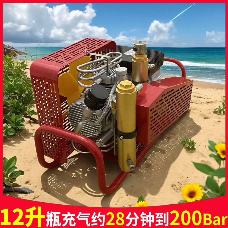 30mpa高压打气机空气压缩机水冷风冷充气泵40mpa双缸单缸单缸潜水
