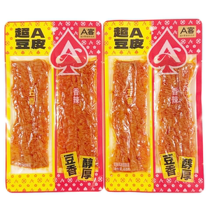 A客卤香豆串超A豆皮豆牛双拼零食搭档五香味香辣豆腐干豆制品配餐
