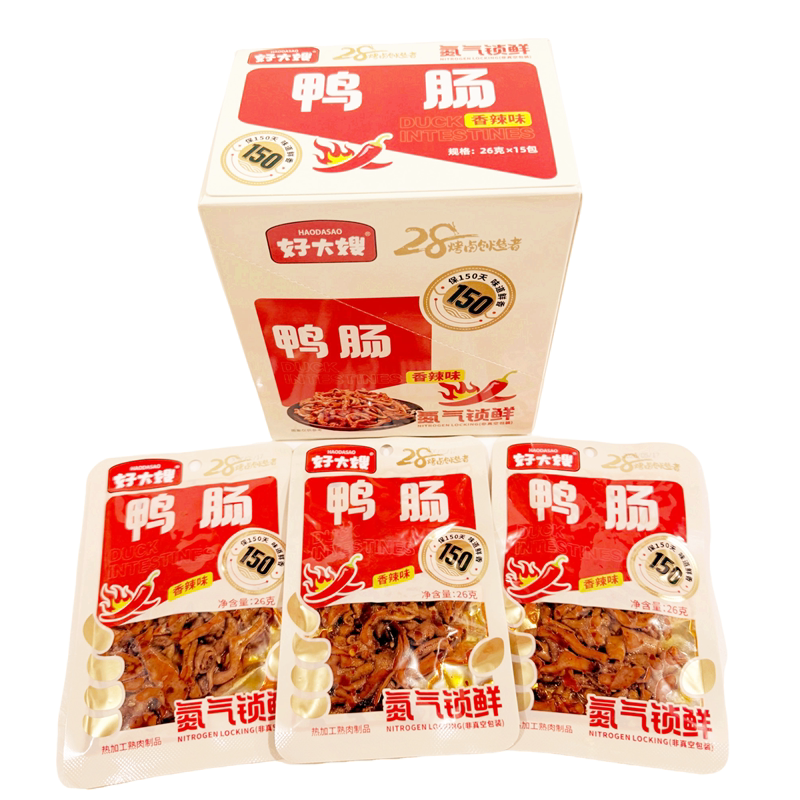 好大嫂氮气锁鲜香辣鸭肠下酒